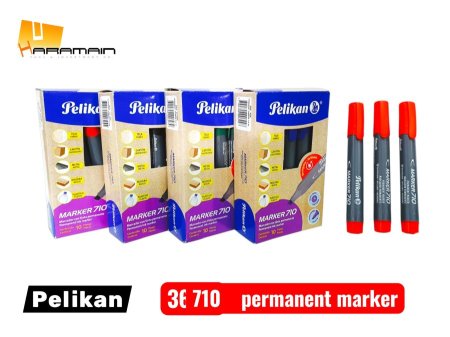 PELIKAN اقلام فلوماستر عريض احمر 710