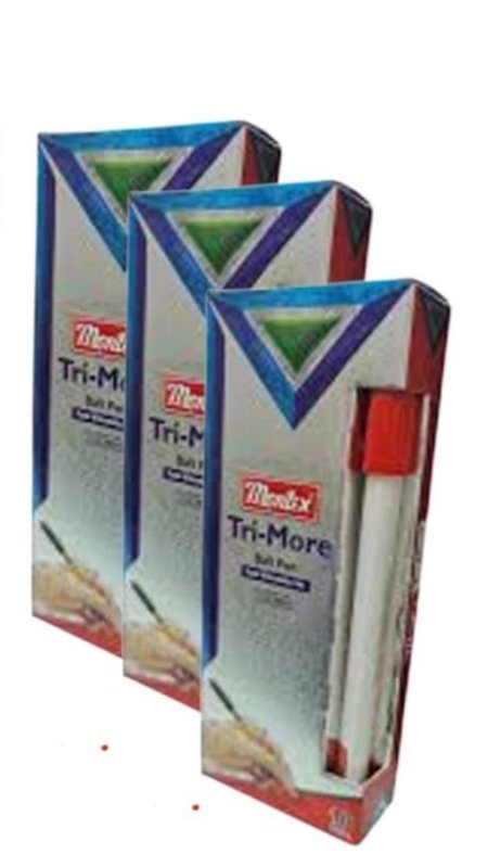 أقلام حبر TRI MORE أحمر - 12 قلمًا